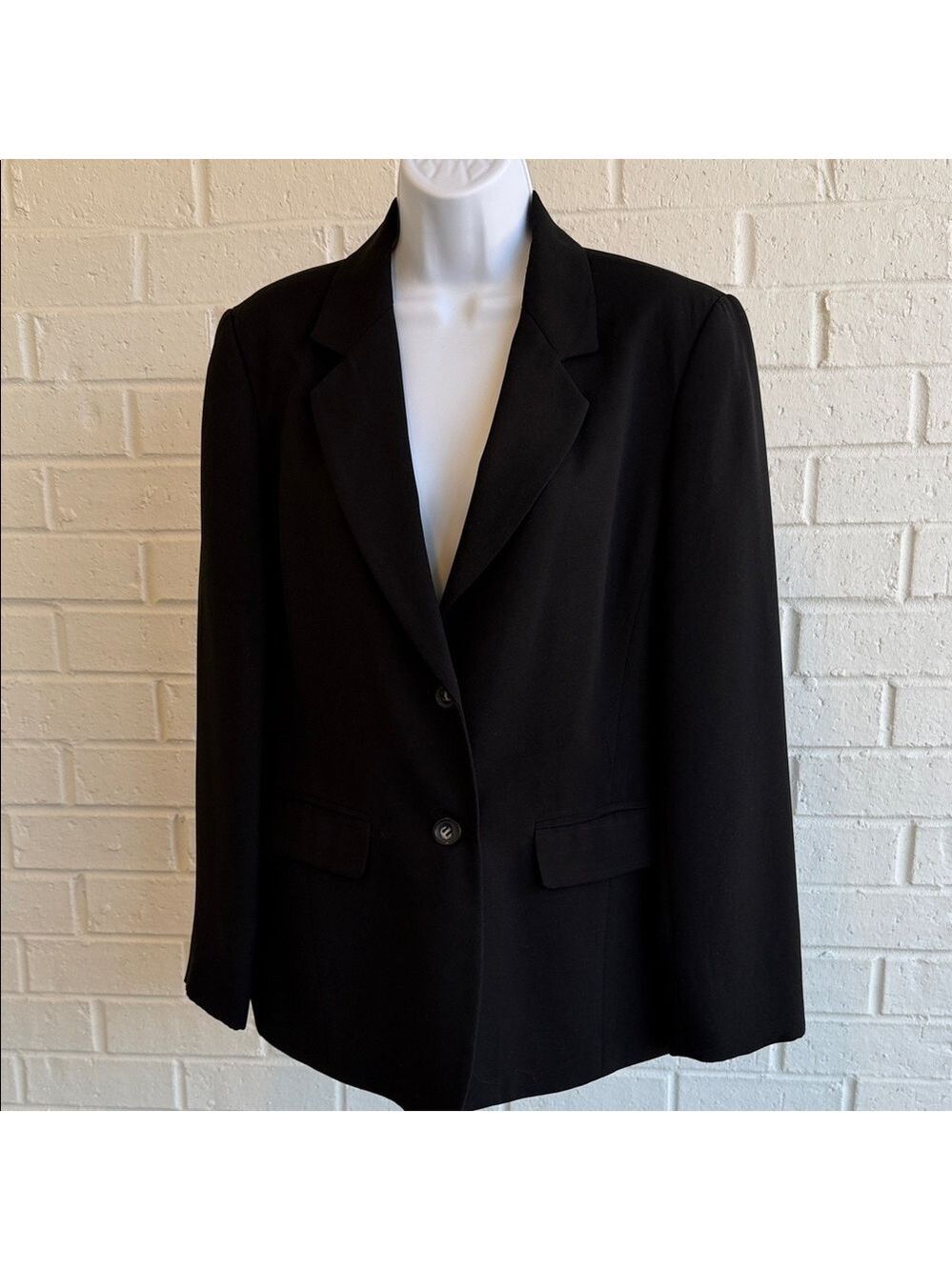 Emma James Liz Claiborne Womens Black Blazer Like New Size 12 Career Wear Office